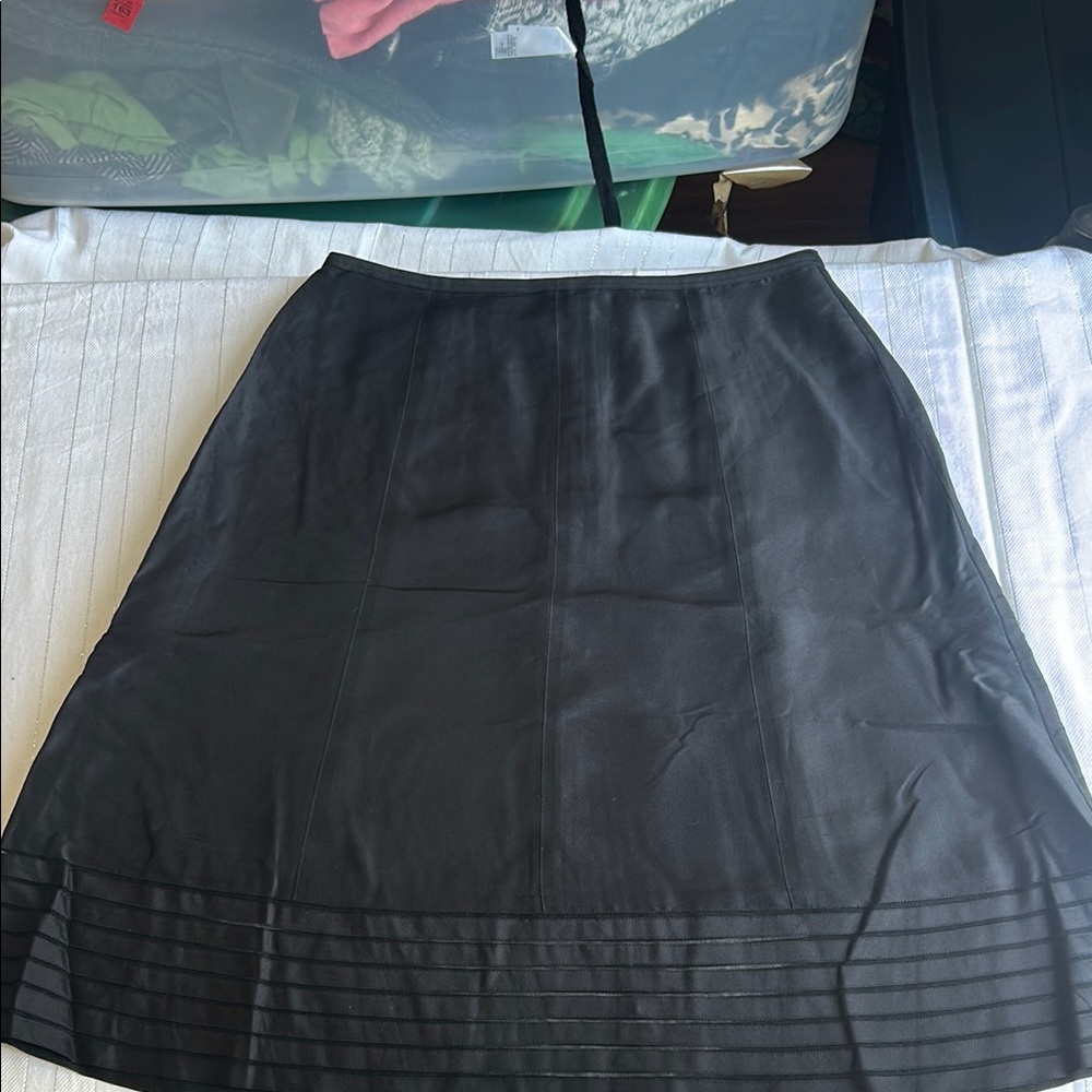 Ann Taylor Black A-Line Knee-Length Skirt for Work